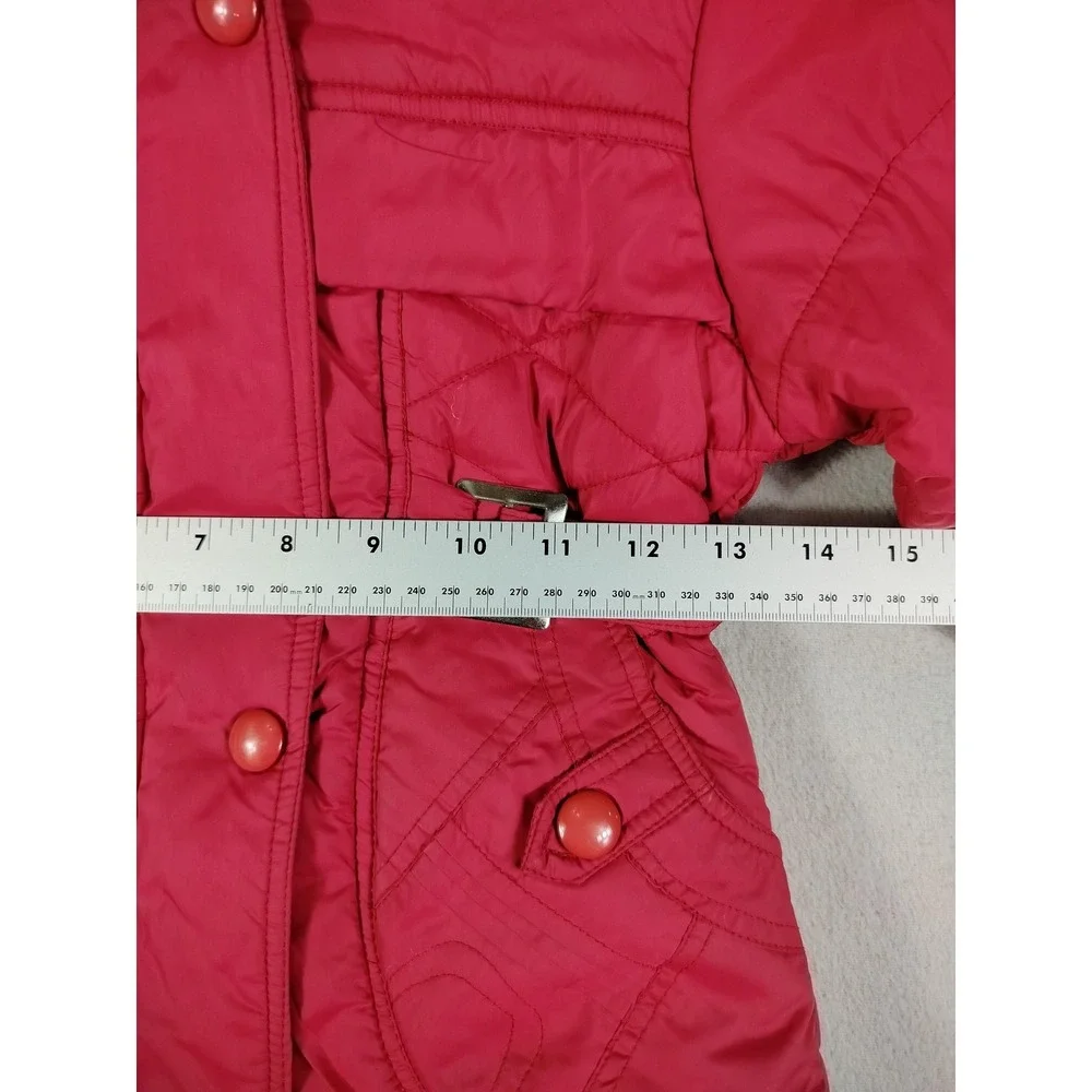 Most Kids Coat Girls 7 Pink Hooded Faux Fur Trim Parka Winter Puffer Warm
